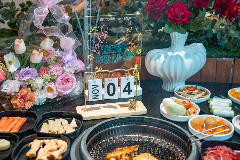 Birthday celebration setup